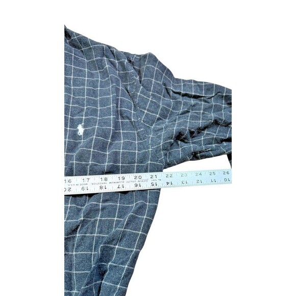 Polo Ralph Lauren Men’s Cotton Robe Size Small/Medium Plaid Windowpane Pony Logo - Picture 4 of 5